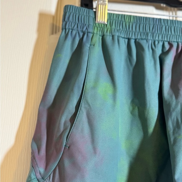 P'tula Women's Green and Purple Athletic Shorts - Picture 3 of 7
